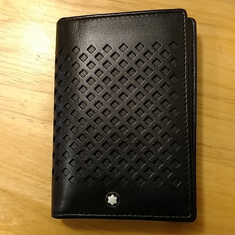 NEW Mont Blanc Wallet black leather Meisterstuck